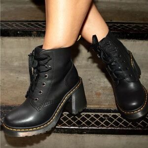 Dr. Martens Jesy Boots with Yellow Accents